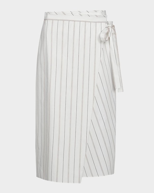 Stripe Wrap Skirt